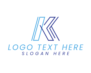 Hotel - Modern Geometric Business Letter K logo design
