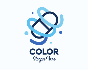 Drugstore - Blue Medical Pill logo design