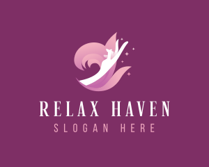 Hand Relaxation Wellness logo design