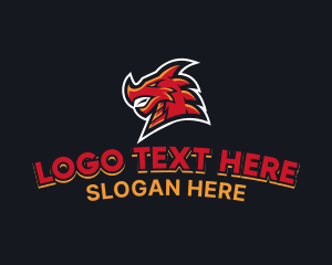 Fighter - Dragon Esports Clan logo design