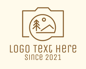 Pine Tree - Outdoor Camera Lens logo design
