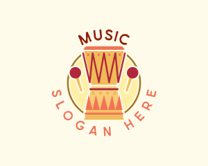 Cultural - Music Drum Djembe logo design