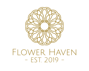 Gold Flower logo design