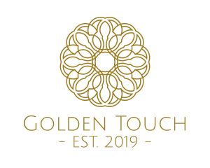 Gold Flower logo design