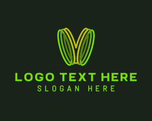 Financial Tech Letter Y logo design