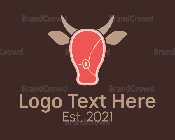 Cattle Beef Meat Steak Logo