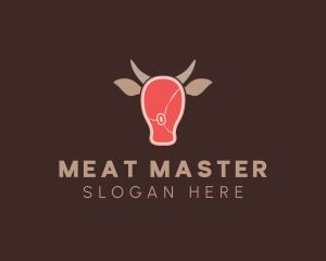 Cattle Beef Meat Steak logo design