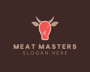 Cattle Beef Meat Steak logo design