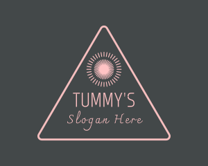 Feminine Sun Triangle Jewelry logo design