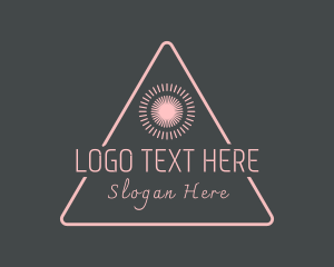 Vlogger - Feminine Sun Triangle Jewelry logo design