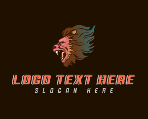 Lion - Fierce Lion Roar logo design