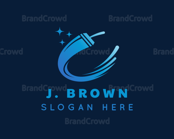 Blue Squeegee Window Cleaning Logo