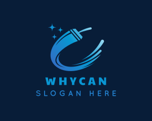 Sanitary - Blue Squeegee Window Cleaning logo design