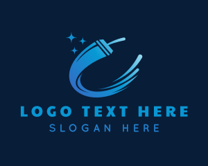 Window Cleaning - Blue Squeegee Window Cleaning logo design