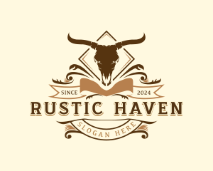 Bull Ranch Horn logo design