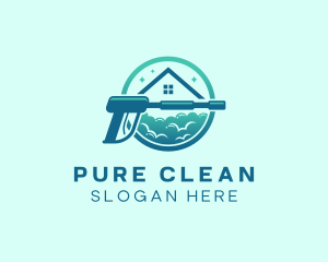 Roof Pressure Washer Cleaning logo design