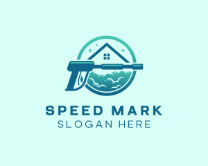 Roof Pressure Washer Cleaning logo design