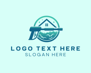 Deep Clean - Roof Pressure Washer Cleaning logo design