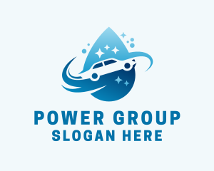 Automobile - Clean Car Wash Droplet logo design