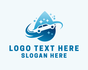 Car Wash - Clean Car Wash Droplet logo design