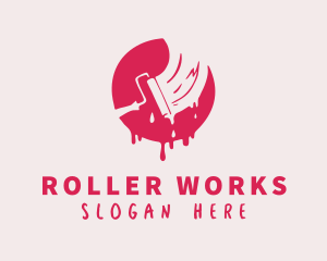 Paint Roller Painting logo design