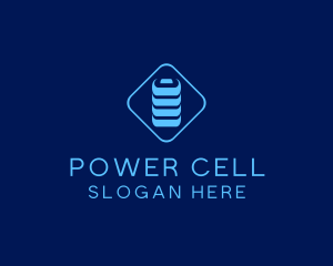 Blue Battery Charge logo design