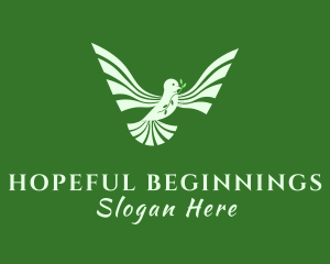 Hope - Dove Leaf Wings logo design