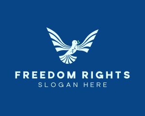 Dove Leaf Freedom logo design