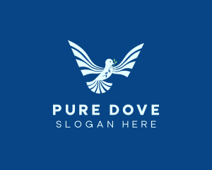 Dove Leaf Freedom logo design