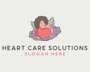 Valentine Angel Wings logo design