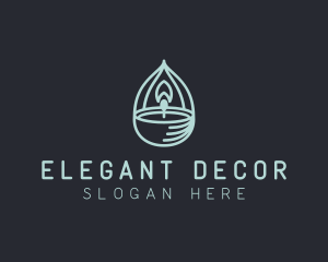 Decor - Spa Candle Decoration logo design