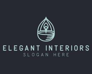 Spa Candle Decoration logo design