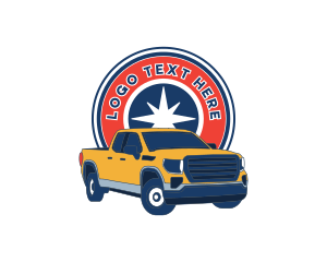 Pickup - Car Auto Transport logo design