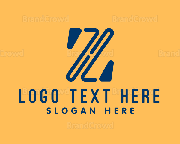Unique Blue Letter Z Logo