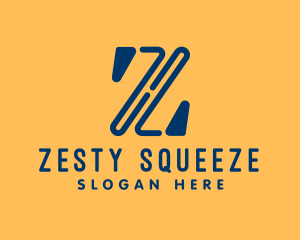 Unique Blue Letter Z logo design