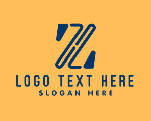 Unique Blue Letter Z logo design