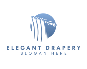 Drapery - Window Curtain Home Decor logo design