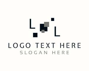 Halftone - Digital Pixel Technology logo design