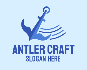 Swinging Ocean Anchor logo design