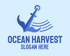 Swinging Ocean Anchor logo design