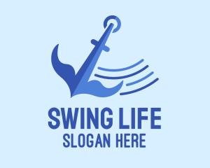 Swinging Ocean Anchor logo design