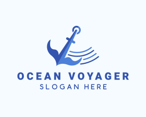 Swinging Ocean Anchor logo design