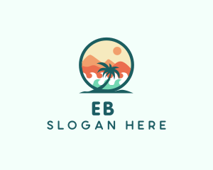 Palm Tree Beach Logo