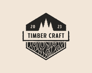 Timber Wood Carpentry logo design