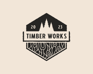 Timber Wood Carpentry logo design