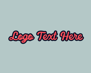 Stroke - Retro Pop Script logo design
