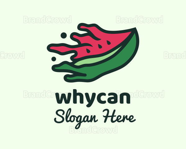 Watermelon Fruit Splatter Logo