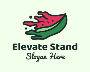 Watermelon Fruit Splatter logo design