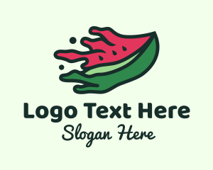Supermarket - Watermelon Fruit Splatter logo design