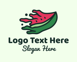 Fruit Stall - Watermelon Fruit Splatter logo design